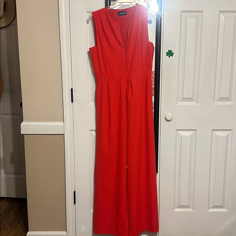 Sugarlips Vibrant Red Jumpsuit